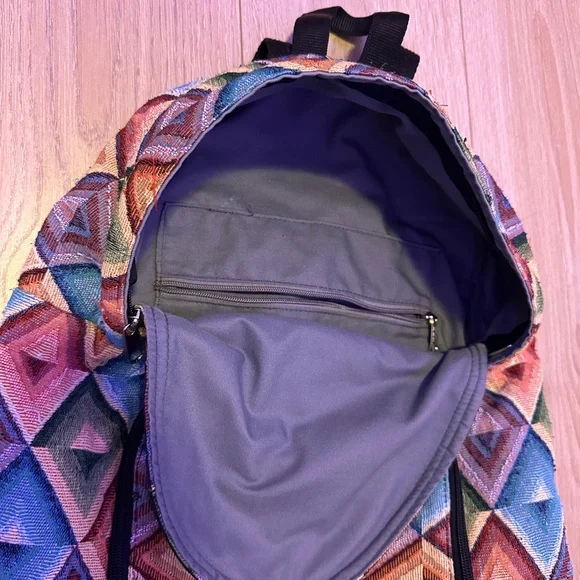 Geometric Pattern Backpack - Picture 4 of 7